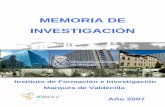 MEMORIA DE INVESTIGACIÓN9 Informe final de las actividades realizadas 9 Proyectos con financiación pública y privada 9 Convenios específicos con la CCAA de Cantabria 9 Proyectos