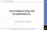 DISTRIBUCIÓN DE DIVIDENDOS · Los dividendos representan el pago de utilidades que una empresa distribuye entre sus accionistas en función de su participación accionaria, y de