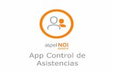 Asistencias App Control de - aspel.com.mx...Sistema Aspel NOI 9.0, mismo que a su vez puede enviar los recibos digitales de nómina de los empleados a NOI Asistente para que los colaboradores