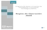 Reglas de Operación 2020 - UNAM · 2019-06-07 · PAPIIT. REGLAS DE OPERACIÓN 2020 Página 5 de 33 c. Informe final: Se realizará al término / conclusión de la última etapa