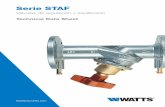 Válvulas de regulación y equilibrado - Watts Water · Instalando válvulas de regulación y equilibrado de la Serie STAF (Fig. 2) en los colectores de las centrales térmicas, en