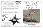LA ALQUERÍA DE MORAYMA, CENTRO DE TURISMO RURAL III Censo … · A nivel oﬁcial, la zona está declarada como ZEPA o lugar de especial protección de aves y forma parte de la Red