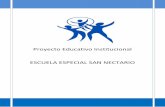Proyecto Educativo Institucional ESCUELA ESPECIAL SAN … · 2018-01-30 · funcional a lo largo de toda su permanencia escolar, brindando estrategias que genere una efectiva integración