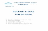 BOLETIN FISCAL ENERO 2020almuina.com.mx/boletines/BOLETIN-ENERO-2020.pdf · 2020-01-28 · CONTADORES PUBLICOS Y AUDITORES ALMUINA S.C. BOLETIN FISCAL ENERO 2020 I. Tablas e Indicadores
