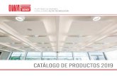 CATÁLOGO DE PRODUCTOS 2019 Clasiﬁca la calidad de los plafones de lana mineral, metálicos y sistemas de suspensión, bajo la norma EN-13964. Material Composición de cada producto.