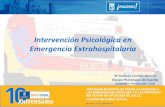 Intervención Psicológica en Emergencia Extrahospitalaria€¦ · Incidentes críticos o eventos traumáticos Dirección General de Emergencias y Protección Civil Subdirección