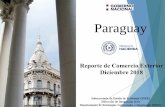 Paraguay...Reporte de Comercio Exterior (RCE) Dirección de Integración –Dpto. Estrategias Comerciales e Integración (DECI) MACRODATOS DEL SECTOR EXTERNO PARAGUAYO –Diciembre