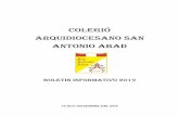 Colegió ArQUIDIOCESANO SAN ANTONIO ABADsanantoniocusco.edu.pe/_/wp-content/uploads/2016/03/... · 2019-02-08 · 09 NOVIEMBRE 02/12/2019 S./ 450.00 S./ 450.00 S./ 450.00 ... Periodo