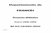 Departamento de FRANCÉScentros.edu.xunta.es/.../12/pd-frances-2018-2019.pdf · -Incorporar a producion do texto oral en forma de monologo ou de dialogo os conecementos socioculturais