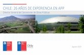CHILE: 26 AÑOS DE EXPERIENCIA EN APP...Inversión materializada (MMUSD) CARTERA DIVERSIFICADA EN APP Autopistas 79 % Hospitales & Cárceles 6 % Aeropuertos 7 % Embalses 3 % US$23.000