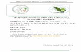 MANIFESTACION DE IMPACTO AMBIENTAL MODALIDAD …sinat.semarnat.gob.mx/dgiraDocs/documentos/mex/e...DEL ESTUDIO DE IMPACTO AMBIENTAL 1.1. DATOS GENERALES DEL PROYECTO 1. Clave del Proyecto