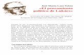 José María Laso Prieto «El pensamiento político de Lukács» duce una gran impresión. Como universitario, lee diversos ensayos de Marx y Engels –El 18 Brumario de Luis Bonaparte,