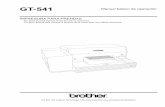 GT-541 Manual básico de operación IMPRESORA PARA PRENDAS · 2018-07-10 · Por favor lea este manual antes de usar la impresora. ... la platina y la bandeja de la camiseta o entre