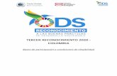 TERCER RECONOCIMIENTO 2020 - COLOMBIA · 2020-02-28 · Fecha Límite de Entrega La fecha límite de entrega de los formularios para el Reconocimiento ODS a las Buenas Prácticas