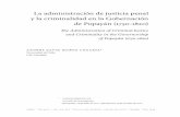 La administración de justicia penal y la criminalidad en la Gobernación de … · 2017-02-20 · de la administración de justicia penal, en el marco de la Nueva Granada a fines