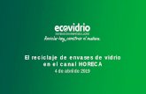 El reciclaje de envases de vidrio en el canal HORECA · 2019-04-09 · Reciclaje de vidrio y el canal HORECA . Índice . 01 . El envase de vidrio. Economía Circular . El envase de