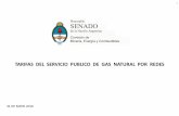 CMEyC - Analisis Tarifas Gas Natural · tarifas del servicio publico de gas natural por redes 31 de mayo 2016. introduccion fondo patagonico • ley 25.565 –art. 75 (usuarios residenciales)