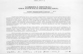 GABRIELA MISTRAL: UNA ESTÉTICA FRANCISCANA. · 2012-07-20 · La estética franciscana de Gabriela Mistral es la apertura de la finitud a la trascendencia y pasa no por soslayar