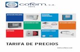 TARIFA DE PRECIOS - Distribuciones Casamayor · 2019-07-29 · SOFTWARE I-LINK COFEM INSTALLERS COFEM GUARD ... Adaptador para versión TC25 y A30X Sensor óptico Zócalo bajo ...