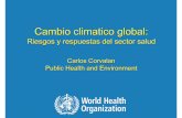 Carlos Corvalan Public Health and Environment · Aire, Aguas y lugares. Hipocrates (Circa 400 B.C) 3 ... El impacto del clima y contaminacion del aire en la salud 3000 2500 2000 1500