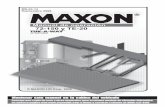 Manual de operación 72-150 y TE-20 - Maxon Lift · descargue los manuales de la página web . 2. No se debe exceder la capacidad de carga del elevador, que es 1500 libras para el