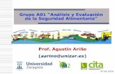 Grupo A01 “Análisis y Evaluación de la Seguridad …Grupo A01 “Análisis y Evaluación de la Seguridad Alimentaria” Prof. Agustín Ariño (aarino@unizar.es) 07.06.2016 Grupo