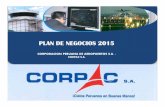 PLAN DE NEGOCIOS 2015 - Ositran · 2018-11-08 · p rogram a de cap acitaciÓn de p ersonal en control de fauna en el aerÓdrom o plan para el control de fauna del aerÓdromo - corpac