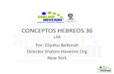 CONCEPTOS HEBREOS 36 - Shalom Haverim hebreos 37 derej … · • Podemos entender esto en el sentido de que, incluso antes de empezar a hacer las cosas importantes como el estudio