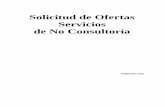 Solicitud de Ofertas Servicios de No Consultoría · vehículos 4x4, para la movilización de servidores y funcionarios encargados de la ejecución del proyecto de actualización