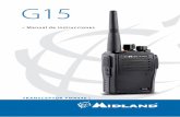 G15 - Telecompc...4 | Manual de instrucciones Midland G15 Partes y mandos de la radio 1. Antena 2. Selector: gire en sentido horario o antihorario para seleccional el canal deseado