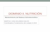 DOMINIO II. NUTRICIÓNs3b9e4327a9410f8b.jimcontent.com/download/version... · •EL BALANCE DE AGUA Y ELECTROLITOS” • Equilibrio constante en todos los procesos fisiológicos