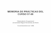 MEMORIA DE PRÁCTICAS DEL CURSO 97-98 · Memoria final de prácticas del curso 97-98 Observatorio Ocupacional, Universidad Miguel Hernández de Elche 5 RESUMEN DE DATOS VARIABLE TOTAL