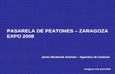 PASARELA DE PEATONES – ZARAGOZA EXPO 2008 pasarelas/manterola.pdf · medio de 8 pilotes de 1,50 metros de diámetro. Fig. 7 El encepado es de grandes dimensiones ya que el brazo