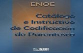 Catálogo e Instructivo de Codificación de Parentescointernet.contenidos.inegi.org.mx/contenidos/... · La codificación Catálogo e Instructivo de Codificación de Parentesco 1.4.