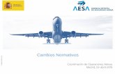 Cambios normativos. Operaciones Aéreas · 2019-04-15 · 2/54 F-SGA-OR-2.0 Índice 1. El nuevo Reglamento Base EASA (Reglamento UE 2018/1139) 2. NAT HLA/PBCS 3. Cambios Requisitos