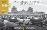 Marchan 400 mil al Zócalo - gaceta.unam.mx · UNAM Ciudad Universitaria 27 de agosto de 2018 No. 11 Marchan 400 mil al Zócalo. ... Se lee una lista de 87 detenidos y una carta de