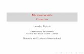 Microeconomía - Leandro Zipitria · 2020-04-01 · Microeconomía Producción LeandroZipitría Departamento de Economía Facultad de Ciencias Sociales - UdelaR MaestríaenEconomíaInternacional