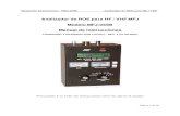 Analizador de ROE para HF / VHF MFJ · 7.0 TESTEO Y SINTONIZADO DE ADAPTADORES DE IMPEDANCIA Y LINEAS DE TRANSMISION 7.1 Testeo de adaptadores de impedancia 7.2 Factor de velocidad