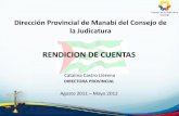 RENDICION DE CUENTAS - Gob DE... · 2013-03-06 · El derecho a la seguridad jurídica ... ADMINISTRATIVO.-El Consejo de la Judicatura es el órgano único de gobierno, administración,