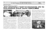 Juramenta representante de la Sociedad Civil ante ODECMA · N° 6429 / Chiclayo, viernes 22 de febrero del 2019 CRÓNICA JUDICIAL CORTE SUPERIOR DE JUSTICIA DE LAMBAYEQUE Presidente