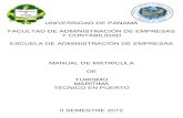 UNIVERSIDAD DE PANAMÁ FACULTAD DE ADMINISTRACIÓN DE ...faeco.up.ac.pa/matricula/manuales/2012/2sem/FAECO_Manual_Matr… · Aquellos estudiantes que en su propuesta de horario se