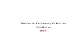 Declaración Patrimonial y de Intereses Modificación 2018ceapp.org.mx/ci/Modificacion.pdfESTADO CIVIL RÉGIMEN MATRIMONIAL País donde nació Nacionalidad Casado (a) Unión Libre