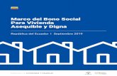 Marco del Bono Social Para Vivienda Asequible y Digna€¦ · habitacional en el país. Los recursos de los bonos serán destinados a financiar la política pública de vivienda asequible