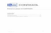 Primeros pasos en CONTASOL - sdelsol.com...CONTASOL · Primeros Pasos 4 Es en este momento cuando has de dedicarle unos minutos a la creación de tu empresa. Observa que la ventana