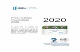 Presupuesto Ciudadano 2020 · Presupuesto 2020 y la Política General de Gobierno: ... La economía mundial, para 2020, se estima que crecerá en 3.3%, de acuerdo a proyecciones del