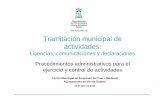 Tramitación municipal de actividades - Vitoria-Gasteiz€¦ · Clases de licencias • Fiscales. • De construcción, edificación e implantación de instalaciones. • De primera
