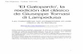 'El Gatopardo', la reedición del clásico de Giuseppe Tomasi di … PN 998... · 1 'El Gatopardo', la reedición del clásico de Giuseppe Tomasi di Lampedusa Las matemáticas son