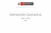 Intervención Coronavirus · Equipos de Protección Personal (EPP) para el personal del sector salud responsable del manejo del paciente. Debe disponer de: •Lavatorios para lavado