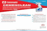 CEMENCLEAN - CEMENQUINcemenquin.com.mx/wp-content/uploads/2019/03/Cemenclean.pdf · Cemenclean es un producto innovador elaborado a base de materias primas de calidad internacional