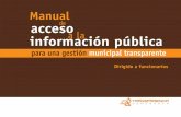acceso de información pública a la - Transparencia Venezuela · Así mismo, el Manual —en el capítulo IV— incorpora referencia de cuatro casos de buenas prácticas en cuatro